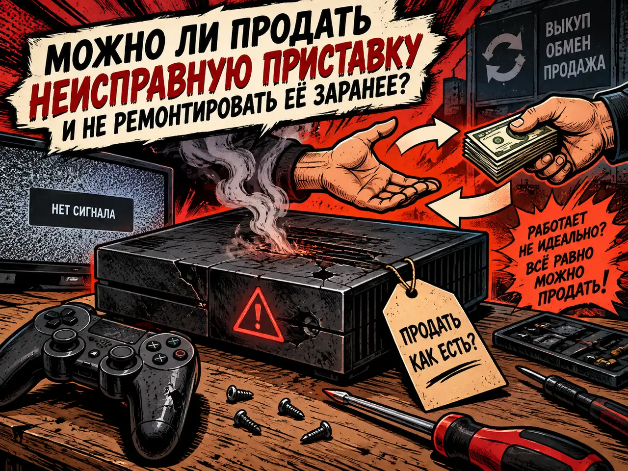 Можно ли продать неисправную игровую приставку без ремонта