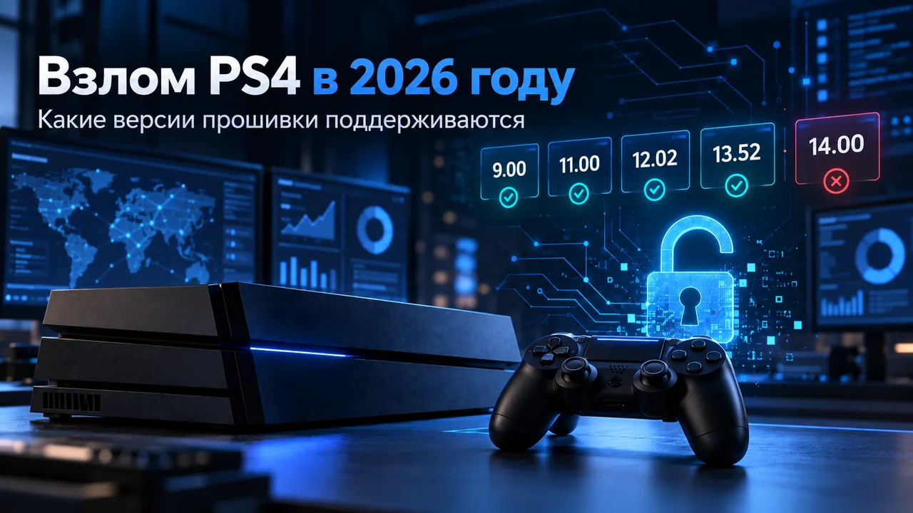 Взлом PS4 в 2026 году — какие прошивки поддерживаются